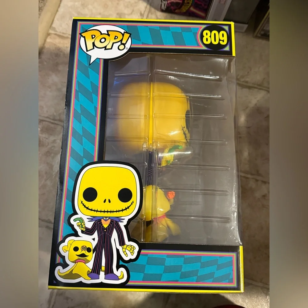 Funko Jumbo Jack Skellington and Zero Blacklight Pop - Picture 4 of 6